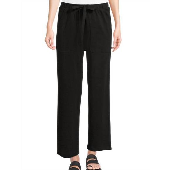 LILLA P Pants - NEW LILLA P knit drawstring pants in black